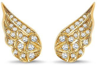 Pragnell 18kt yellow gold diamond Tiara earrings