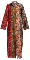 Thumbnail for your product : Anjuna - Augustina Panelled Silk-crepe Dress - Red Multi