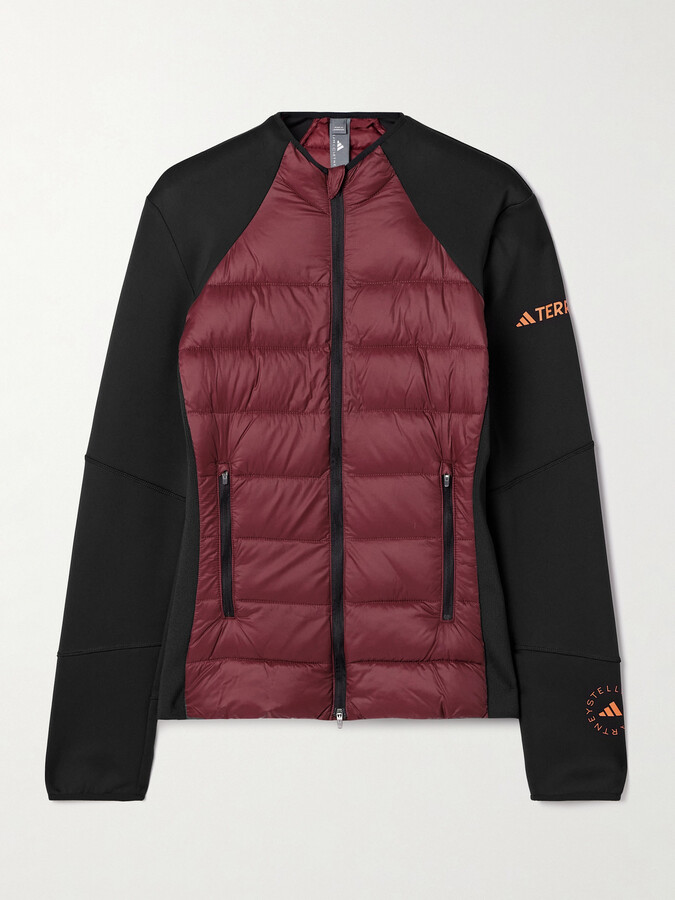 adidas by Stella McCartney + Terrex Truenature Quilted Recycled-shell And Tech-jersey Jacket - Burgundy