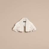 Thumbnail for your product : Burberry Lace Capelet with Shearling Collar