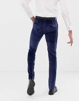 Thumbnail for your product : Twisted Tailor super skinny suit pants in navy velvet