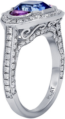 Diana M Fine Jewelry Platinum 4.22 Ct. Tw. Diamond & Sapphire Ring