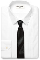 Thumbnail for your product : Saint Laurent White Slim-Fit Pintucked Cotton-Poplin Shirt