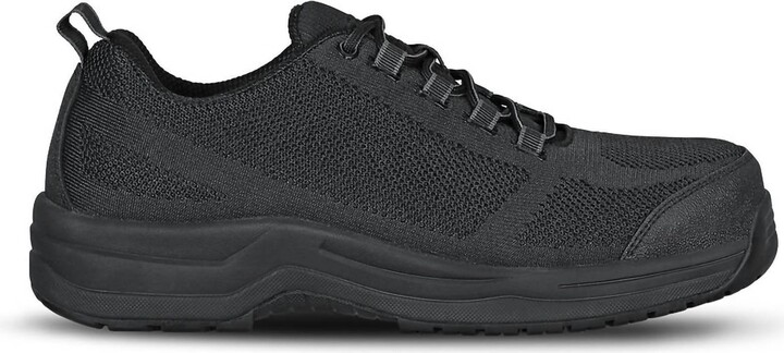 OrthoFeet Men's Cobalt Work Shoes In Black