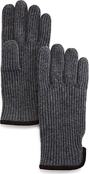 The Men's Store at Bloomingdale's Suede Trimmed Ribbed Gloves - 100% ...