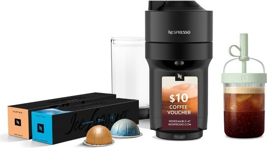 NespressoVertuoPop+CoffeeandEspressoMakerIcedCoffeeBundlebyDe'Longhi