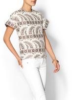 Thumbnail for your product : Cynthia Rowley Jacquard Flutter Sleeve Top