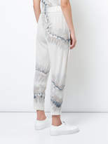 Thumbnail for your product : Raquel Allegra tie dye cropped trousers