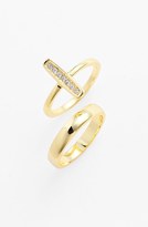 Thumbnail for your product : Ariella Collection Pavé Bar Rings (Set of 2)