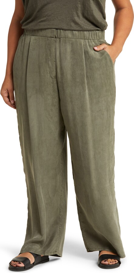 Eileen Fisher Pleated High Waist Pants