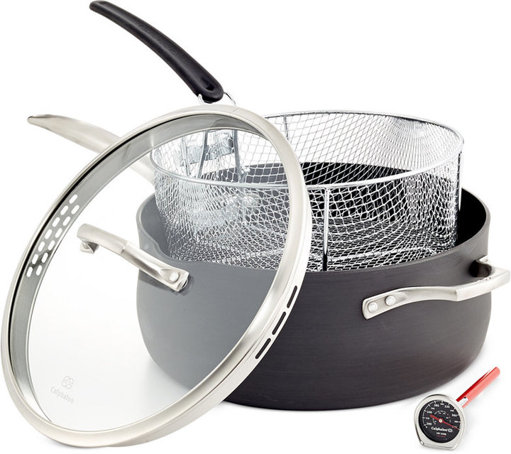 Calphalon CLOSEOUT! Unison 7.5 Qt. Covered Nonstick Deep Fryer Pan