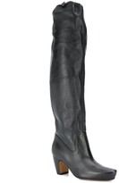 Thumbnail for your product : Lanvin Brushed Leather Almond Boots