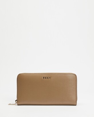 DKNY Women's Brown Wallets - Bryant Large Zip-Around Wallet - Size One Size at The Iconic