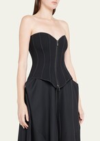 Thumbnail for your product : Maticevski Fable Seamed Zip Front Bustier