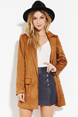 Forever 21 Belted Faux Suede Coat
