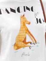 Thumbnail for your product : Bode Hand-drawn Horse Cotton-jersey T-shirt - White Multi