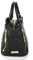 Thumbnail for your product : Botkier Black Leather Gold Tone Hardware Leroy Satchel Handbag New $398 90034513