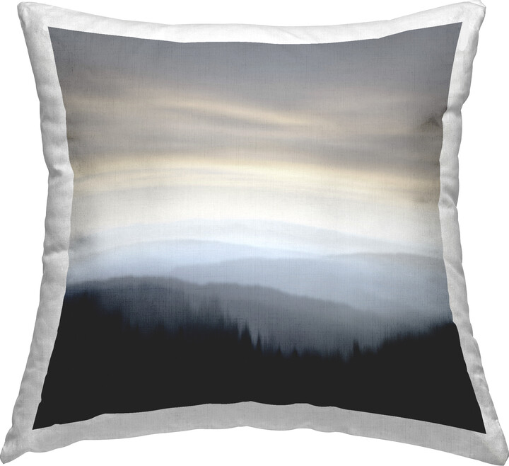 Stupell Industries Dark Forest Landscape Decorative Printed Throw Pillow, 18 x 18