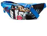 Moschino Blue comic print belt bag 
