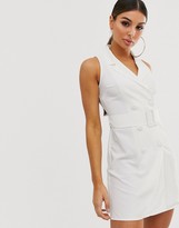 Thumbnail for your product : ASOS DESIGN sleeveless tux mini dress