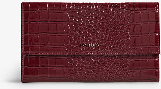 Buy Ted Baker Rayya Gold Tone Croc Effect Zipped Jewellery Case from Next  USA