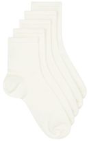 Thumbnail for your product : Topman White Ribbed Socks 5 Pack