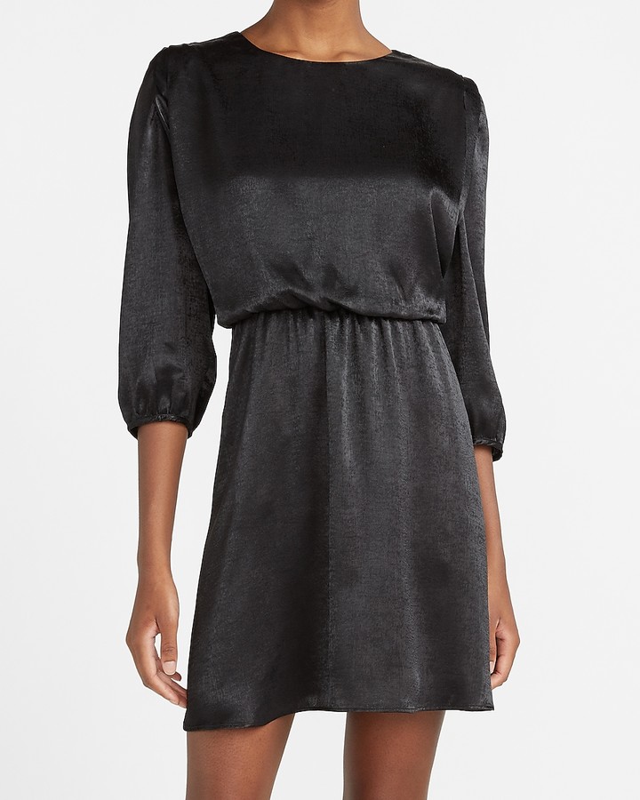 cinched waist cocktail dress