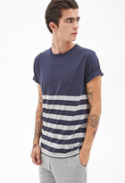 Thumbnail for your product : 21men 21 MEN Colorblocked Stripe Tee