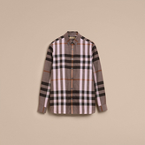 Thumbnail for your product : Burberry Button-down Collar Check Cotton Poplin Shirt