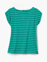 Thumbnail for your product : Talbots Button-Back Soft-Drape Jersey Triple-Stripes Tee