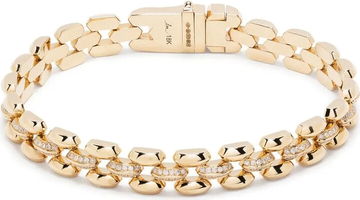 Lizzie Mandler Fine Jewelry 18kt yellow gold Three Row Cleo bracelet