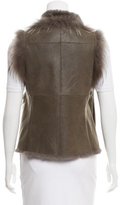 Thumbnail for your product : Yves Salomon Shawl Collar Rabbit Fur Vest