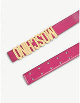 Thumbnail for your product : Moschino Logo leather belt