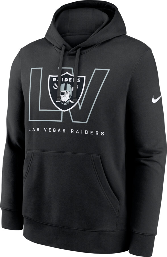 Las Vegas Raiders Busted Play Club Nike Men's NFL Pullover Hoodie in Black | NKDK00A8D-E7N