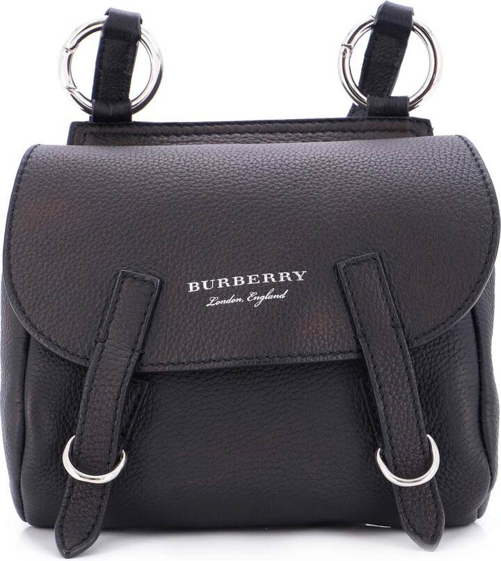 Burberry London Leather Bridle Saddle Bag - Black Shoulder Bags