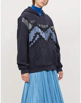 Thumbnail for your product : Maison Margiela Lace-panel cotton-jersey hoody
