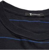 Thumbnail for your product : Alexander Wang Striped Linen and Cotton-Blend T-Shirt