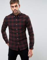 Thumbnail for your product : ASOS Design Skinny Buffalo Check Shirt In Rust