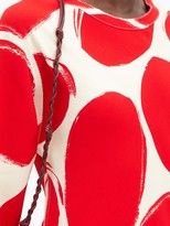 Thumbnail for your product : Marni Abstract Polka-dot Midi Dress - Red White
