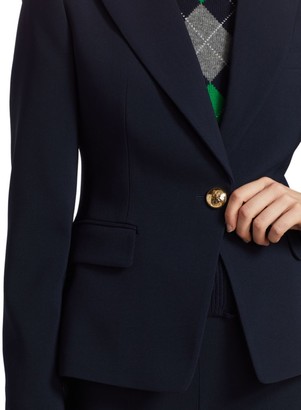 Michael Kors One-Button Wool-Blend Blazer