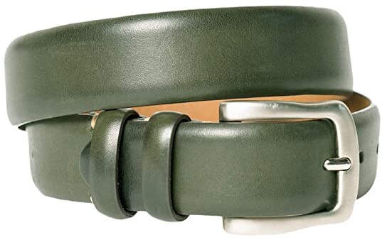 olive leather belt