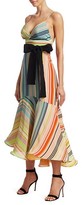 Thumbnail for your product : Silvia Tcherassi Bobbie Striped Silk Mermaid Midi Dress