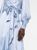 Thumbnail for your product : Zimmermann Ruffled Silk Midi Wrap Dress