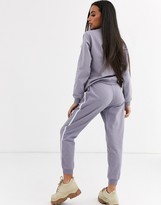Thumbnail for your product : ASOS DESIGN Petite tracksuit sweat / basic jogger with tie with contrast binding