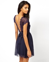 Thumbnail for your product : Elise Ryan Lace Skater Dress with Scallop Back