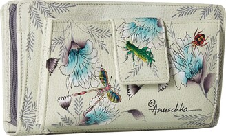 Anuschka Cell Phone Crossbody Wallet 1149 (Wondrous Wings) Handbags