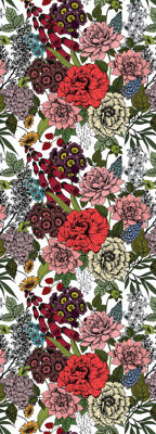 Wildon Home Barak Removable Vintage Beauty Floral 6.25' L x 75\