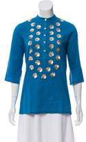 Thumbnail for your product : Figue Jasmine Embellished Tunic w/ Tags Blue Jasmine Embellished Tunic w/ Tags