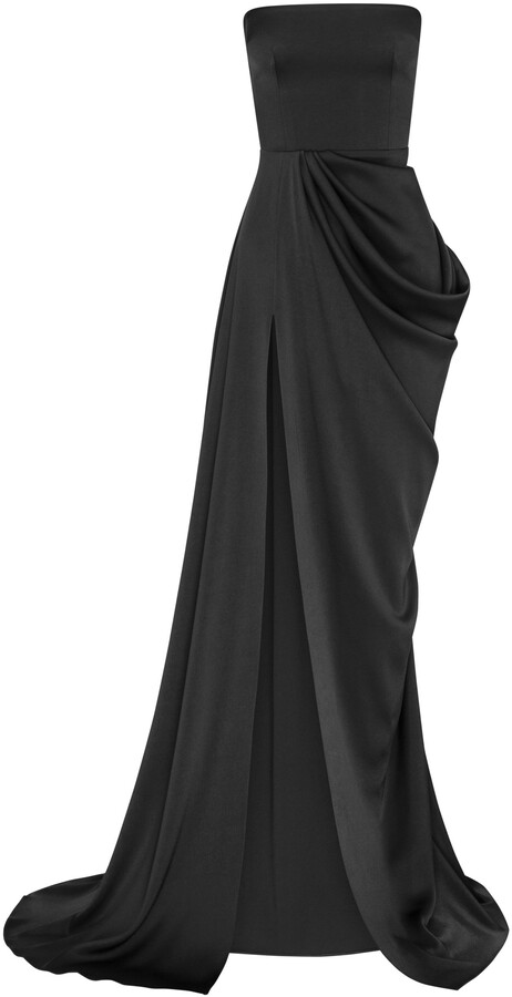 Alex Perry Hudson Strapless Crepe Gown - ShopStyle Evening Dresses