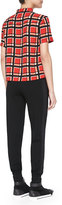Thumbnail for your product : Marc by Marc Jacobs Toto Plaid Crepe Top
